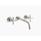 Kohler Purist(R) Wall-Mount Bathroom Sink Faucet Trim With Cross Handles And 9" 90-Degree Angle Spout, Requires Valve T14414-3-SN - alternate 1
